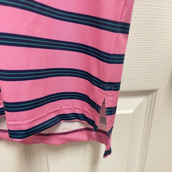Oliver Ridley Striped Golf Polo - Picture 5 of 8